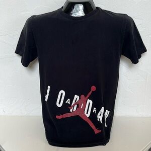 JORDAN Men’s Black Crewneck Short Sleeve T-Shirt w/ Air Jordan Graphic Size M